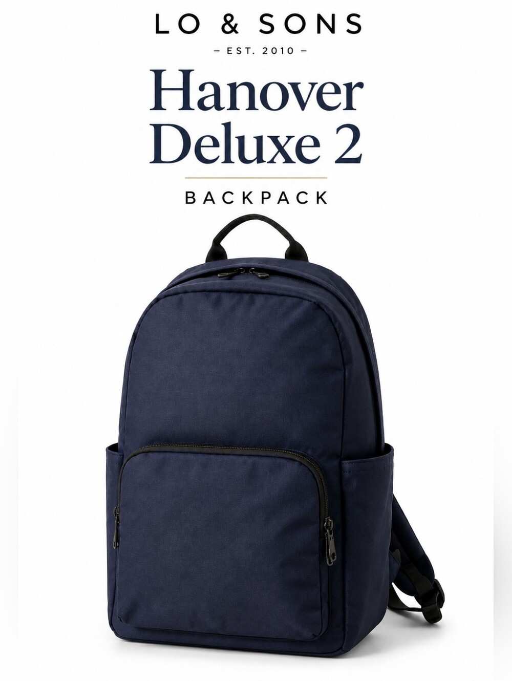 Lo & Sons Hanover Deluxe 2 Backpack Navy NWOT Travel Laptop Backpack